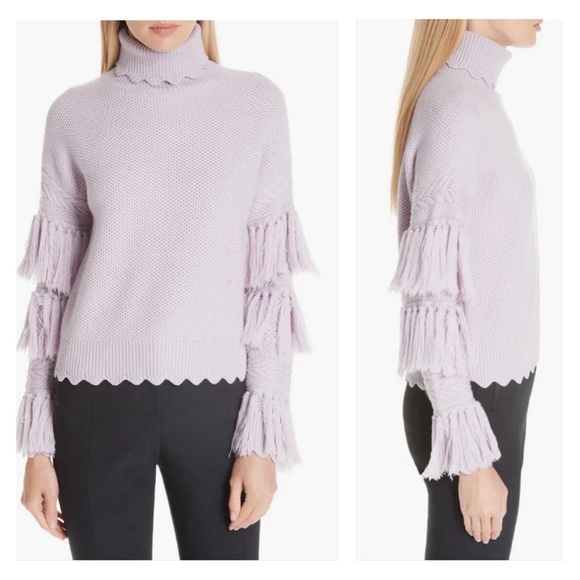 Jonathan Simkhai Wool
Tassel Knit Turtleneck In Neutral size S - Picture 6 of 16